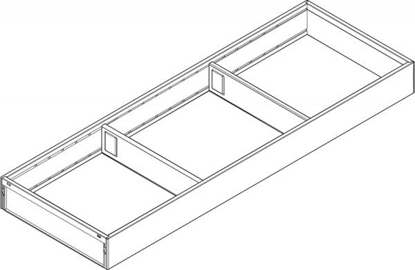 AMBIA-LINE Rahmen, für LEGRABOX/MERIVOBOX Schubkasten, Stahl, NL=650 mm, Breite=200 mm, ZC7S650RS2